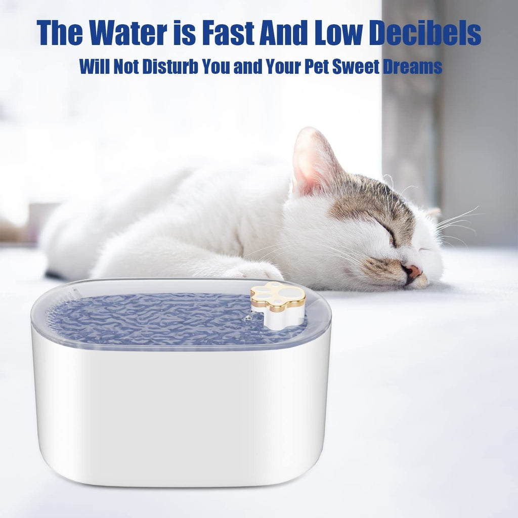 Fuente de agua automática de 3 litros para gatos y perros - Dispensador ultrasilencioso con filtro y luz LED