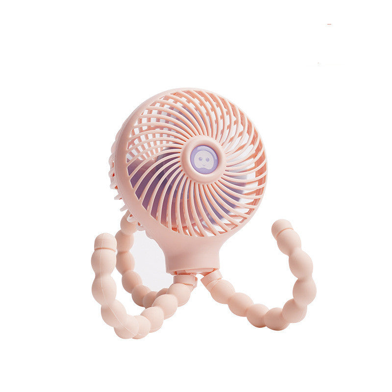 Mini Ventilateur Pliable Octopus – Ventilateur Portable USB Rechargeable pour Poussette, Lit et Plus