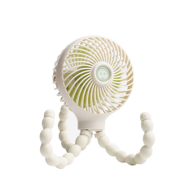 Mini Ventilateur Pliable Octopus – Ventilateur Portable USB Rechargeable pour Poussette, Lit et Plus