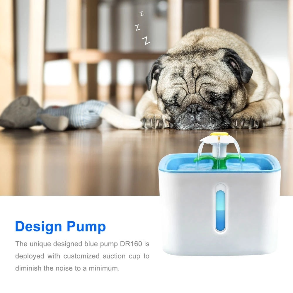 Fontaine à Eau pour Animaux 2,5 L – Filtration Avancée et Design Durable