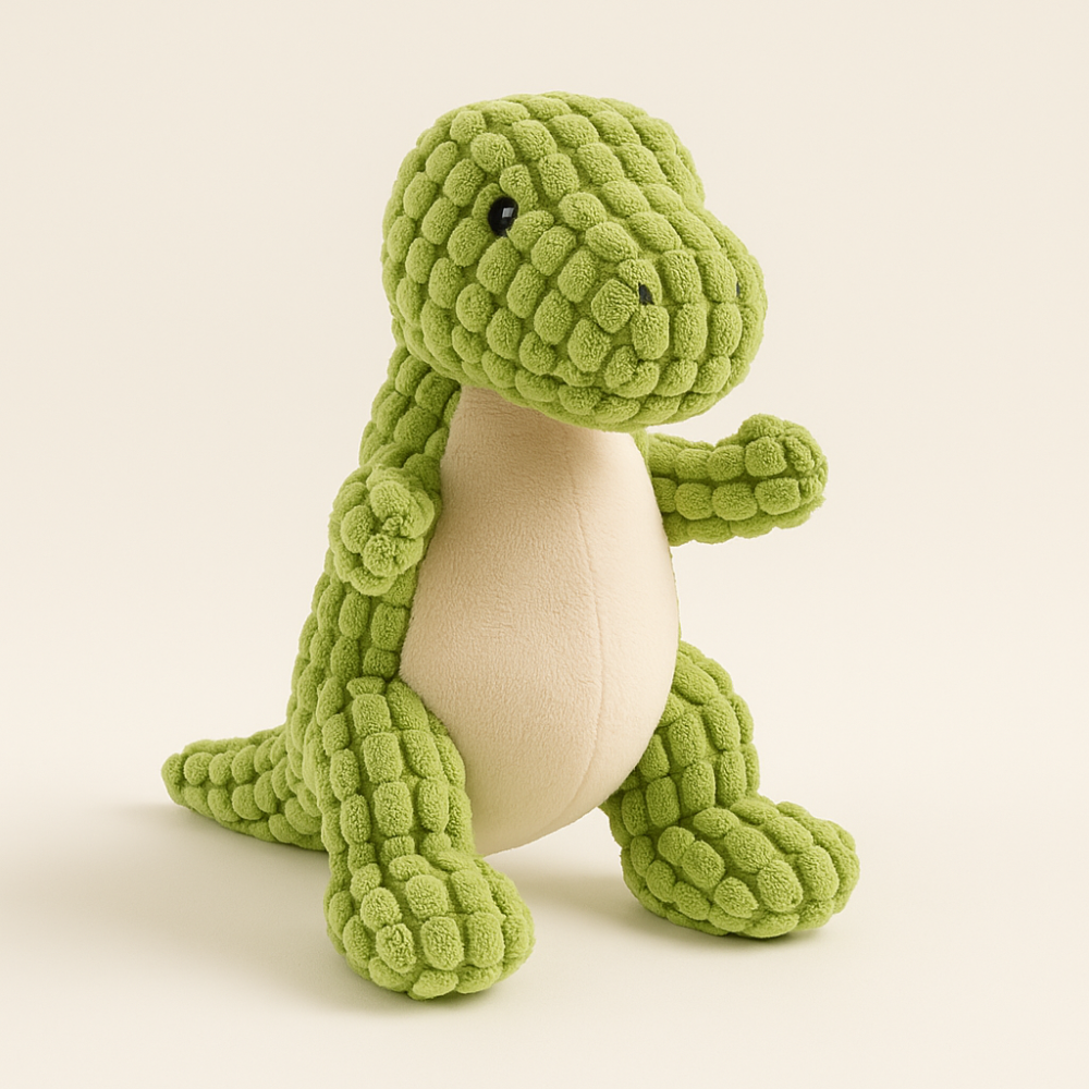 Jouet Dino en Peluche pour Chiens et Chats – Jouet Interactif à Mâcher pour Petits Animaux