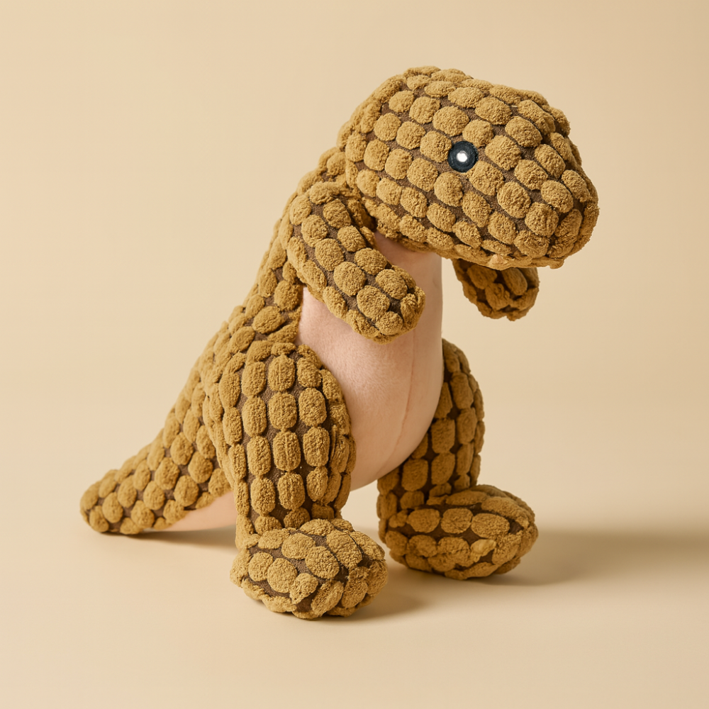 Jouet Dino en Peluche pour Chiens et Chats – Jouet Interactif à Mâcher pour Petits Animaux