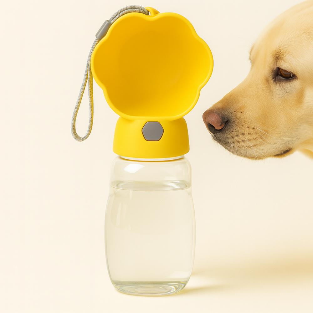 Bouteille d’Eau et de Nourriture 2 en 1 pour Animaux – Distributeur Portable pour Chiens et Chats