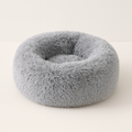 Cama redonda de felpa lavable para mascotas – Nido acogedor para gatos y perros con asas prácticas