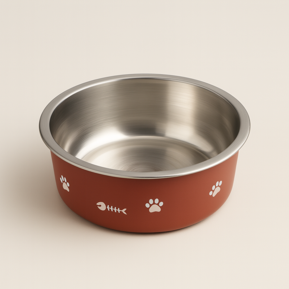Bol en Acier Inoxydable pour Chiens – Gamelle Antidérapante pour Nourriture et Eau