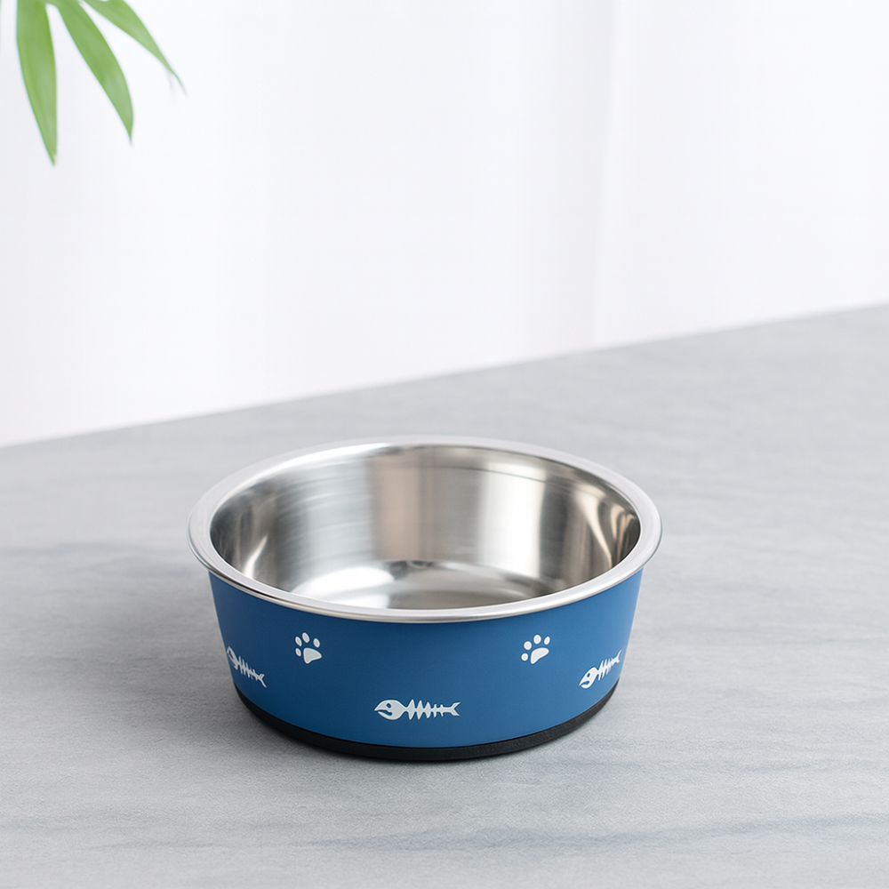 Bol en Acier Inoxydable pour Chiens – Gamelle Antidérapante pour Nourriture et Eau