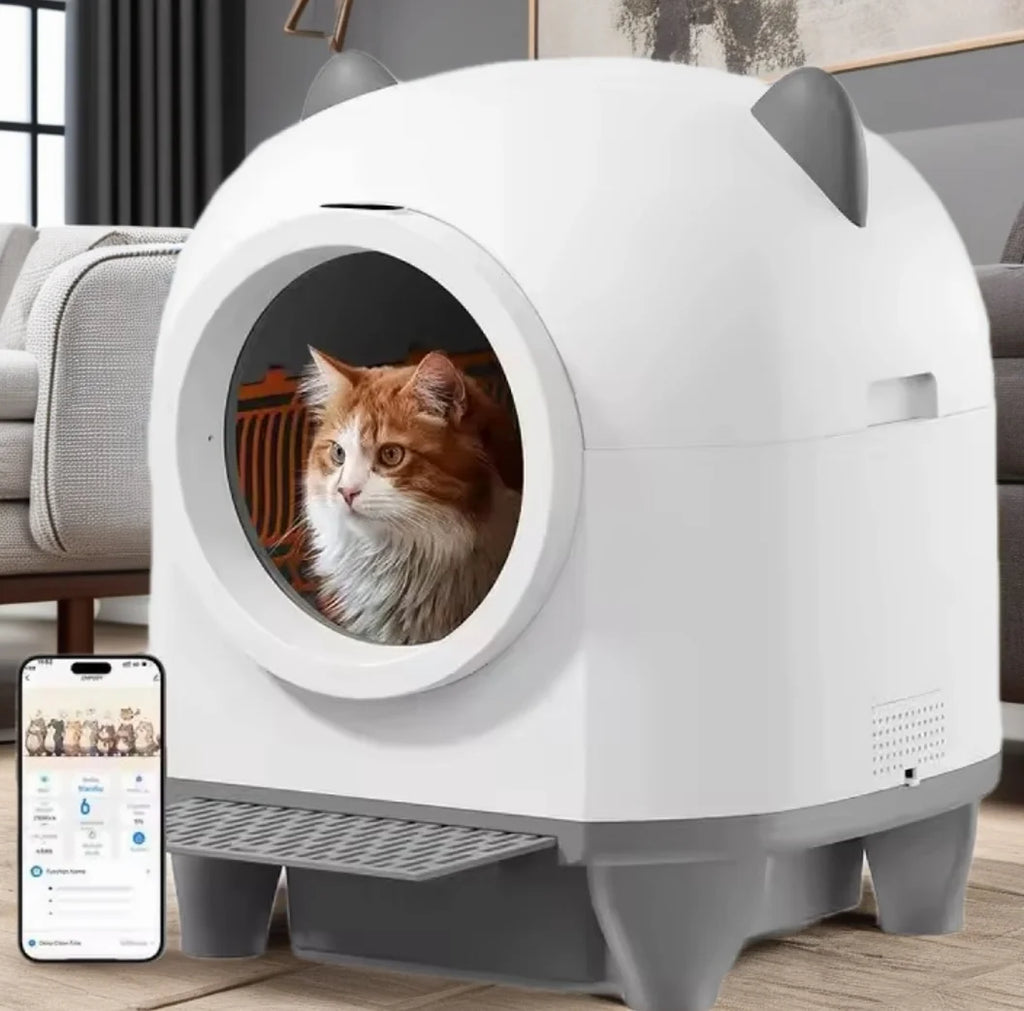Self Cleaning Smart Automatic Cat Litter Box with Easy Clean Feature Plastic for Cat Litter Cleaning