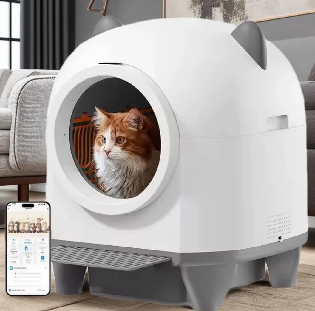 Self Cleaning Smart Automatic Cat Litter Box with Easy Clean Feature Plastic for Cat Litter Cleaning