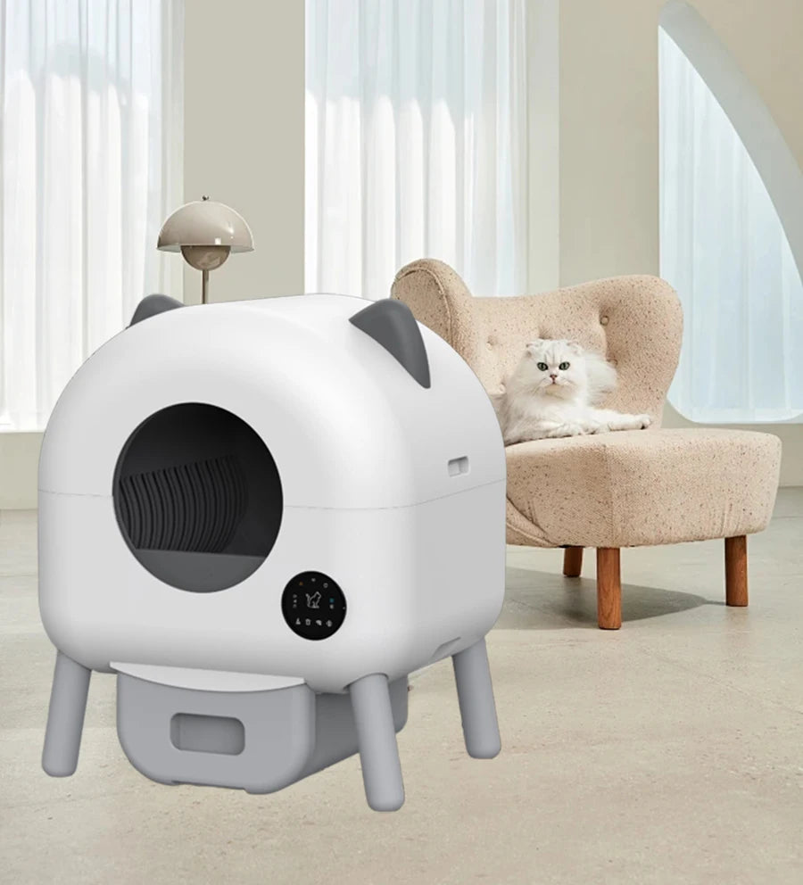 Litière automatique autonettoyante de luxe pour chat, avec WiFi, grand espace 76L, intelligente, nettoyage facile, élimination des odeurs