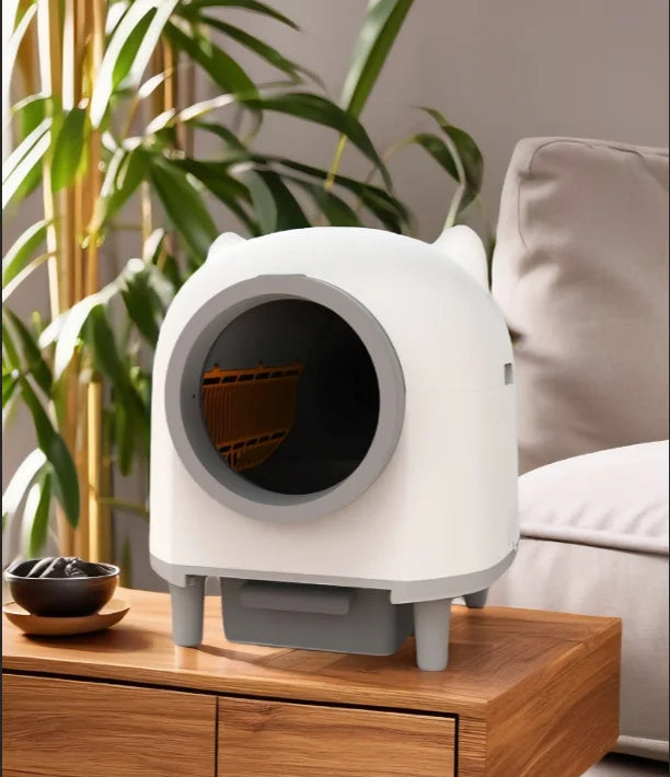 Self Cleaning Smart Automatic Cat Litter Box with Easy Clean Feature Plastic for Cat Litter Cleaning