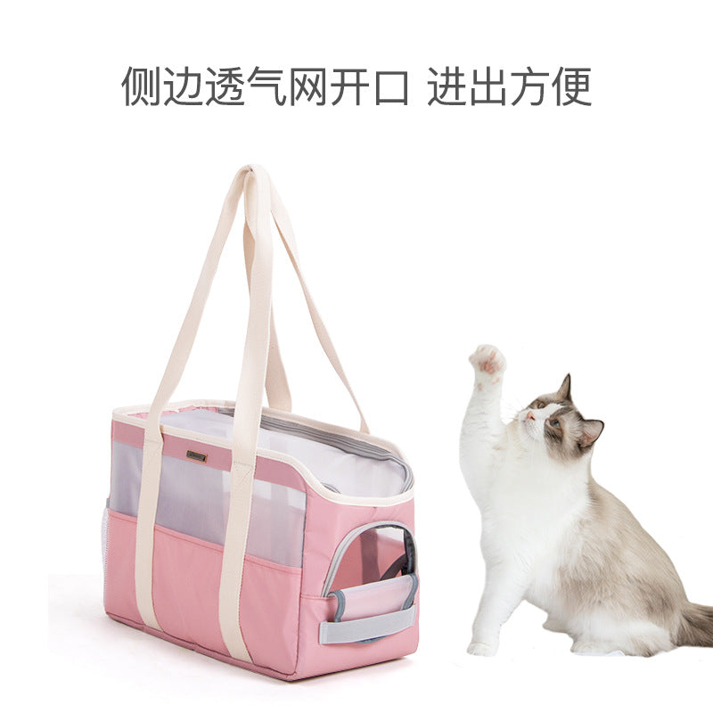 Cat Bag, Portable Pet Handbag, Small and Medium-Sized Dog and Cat Take-Out Bag, Dog School Bag, Cat Bag, Lightweight