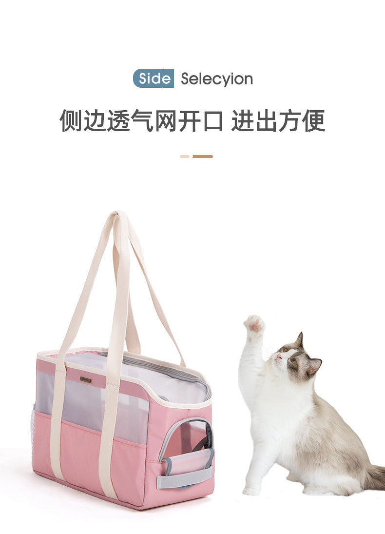 Cat Bag, Portable Pet Handbag, Small and Medium-Sized Dog and Cat Take-Out Bag, Dog School Bag, Cat Bag, Lightweight