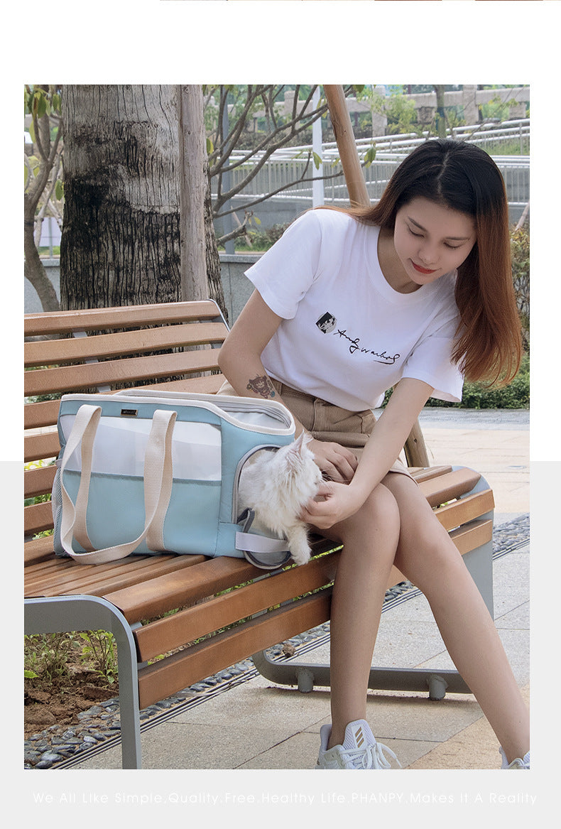 Cat Bag, Portable Pet Handbag, Small and Medium-Sized Dog and Cat Take-Out Bag, Dog School Bag, Cat Bag, Lightweight
