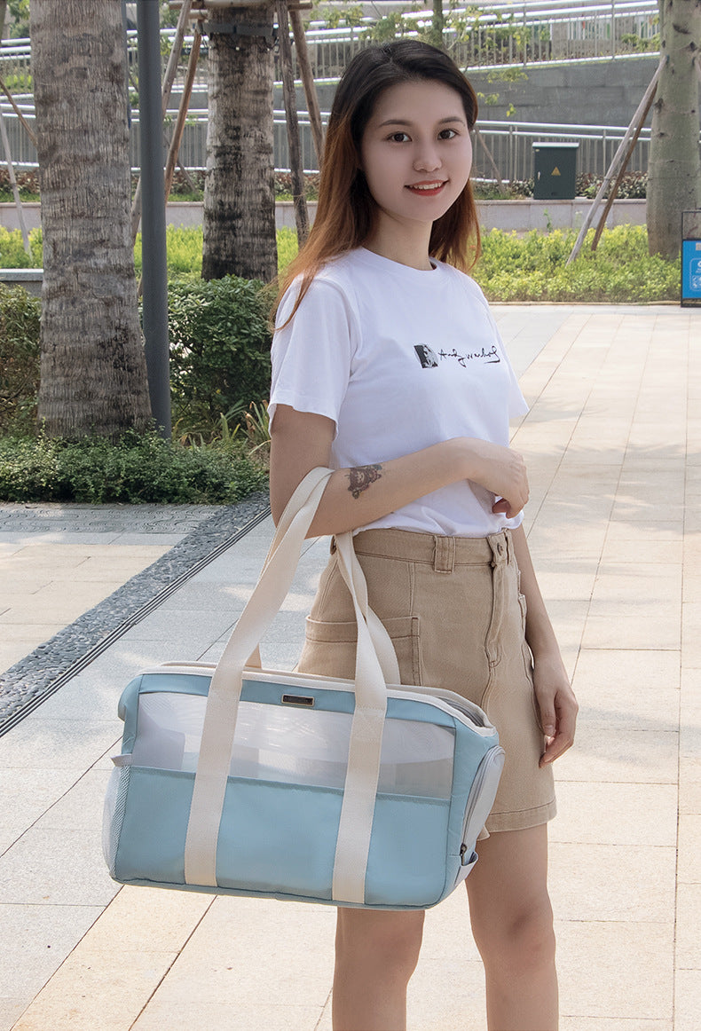 Cat Bag, Portable Pet Handbag, Small and Medium-Sized Dog and Cat Take-Out Bag, Dog School Bag, Cat Bag, Lightweight