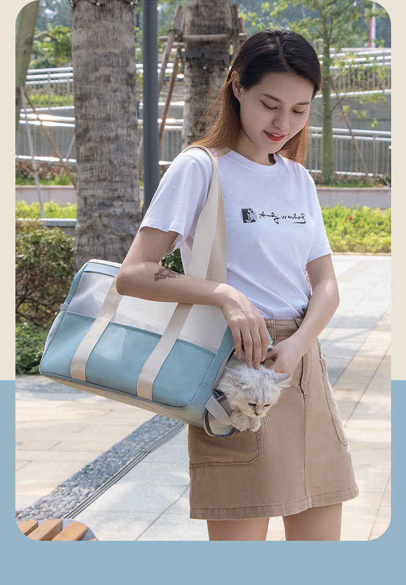 Cat Bag, Portable Pet Handbag, Small and Medium-Sized Dog and Cat Take-Out Bag, Dog School Bag, Cat Bag, Lightweight
