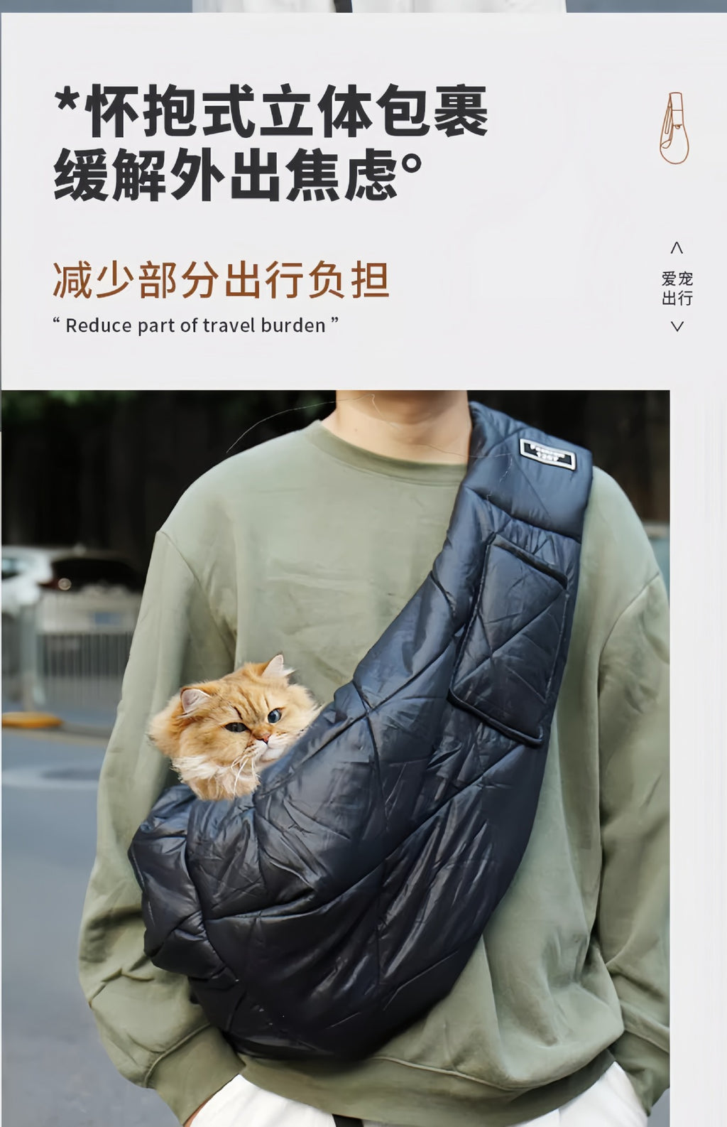 Dog Messenger Bag Cat Bag Outgoing Portable Small Dog Pet Bag Large Capacity Winter Warm Breathable Chest Backpack