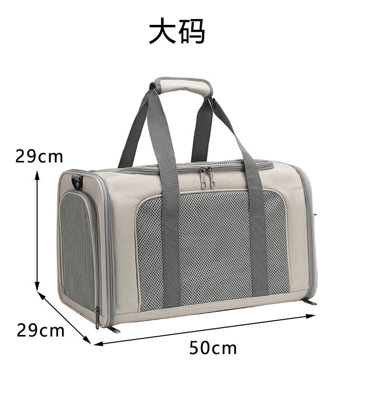 Cat Bag Outgoing Portable Large Capacity Breathable Cat Car Cage Cat Cage Dog Bag Portable Crossbody Foldable Pet Bag