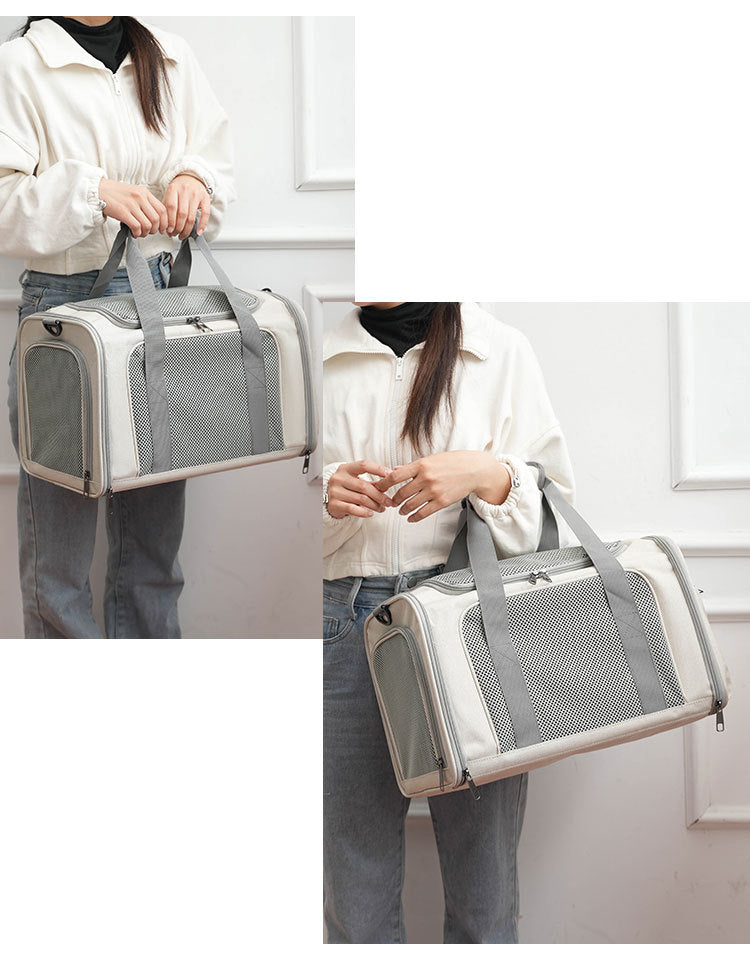 Cat Bag Outgoing Portable Large Capacity Breathable Cat Car Cage Cat Cage Dog Bag Portable Crossbody Foldable Pet Bag