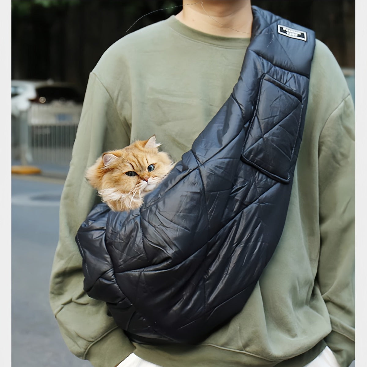 Dog Messenger Bag Cat Bag Outgoing Portable Small Dog Pet Bag Large Capacity Winter Warm Breathable Chest Backpack