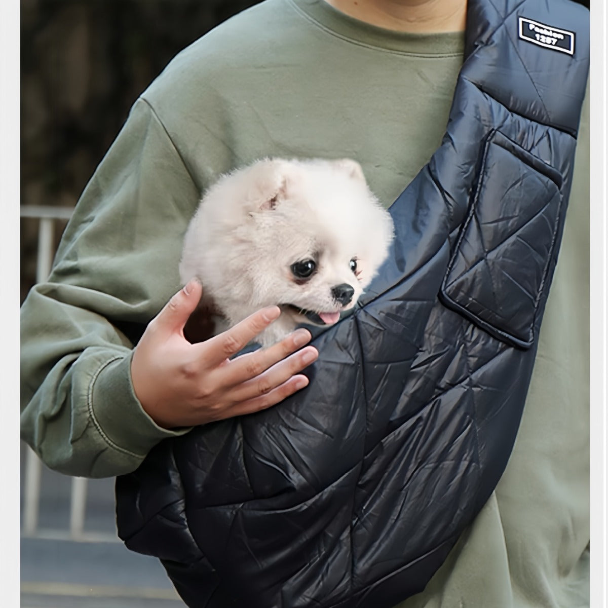 Dog Messenger Bag Cat Bag Outgoing Portable Small Dog Pet Bag Large Capacity Winter Warm Breathable Chest Backpack