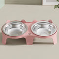 1PC Stainless Steel Cat Food & Water Bowl with Anti-Tip Design Large Capacity Easy-Eat Design for Pet Dog Cat  Feeding Food Bowl