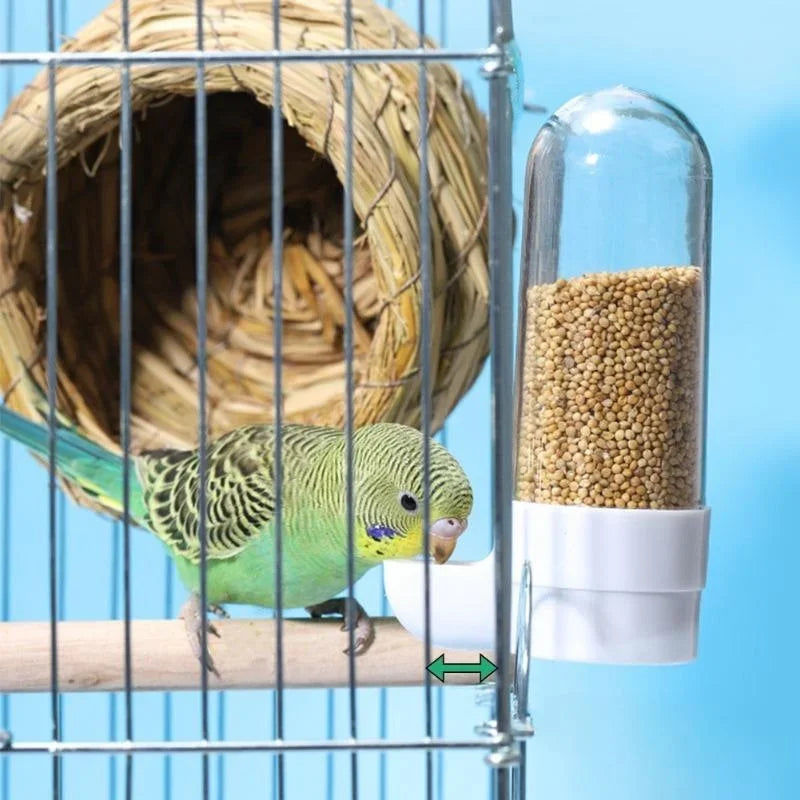 Hanging Pet Feeder for Squirrel Parrot, Automatic Bird Water Dispenser Food Box Cage Accessories Birds Supplies