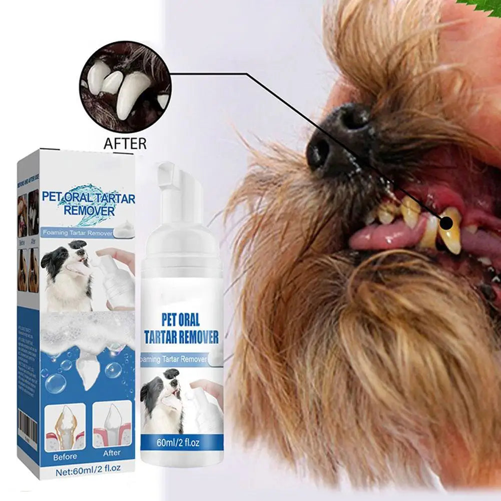 Teeth Cleaning Pet Dental Calculus Foaming Oral Hygiene Breath Fresher 1/2/3pcs 60ml Pet Dental Tartar Oral Spray For Cat Dogs
