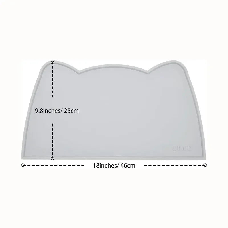 Food Grade Silicone Cat Mat Anti-slip Waterproof Leak-proof Pad for Cats & Dogs Easy to Clean Pet Bowl Mat