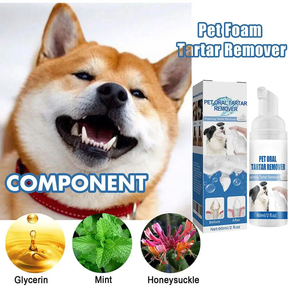 Teeth Cleaning Pet Dental Calculus Foaming Oral Hygiene Breath Fresher 1/2/3pcs 60ml Pet Dental Tartar Oral Spray For Cat Dogs