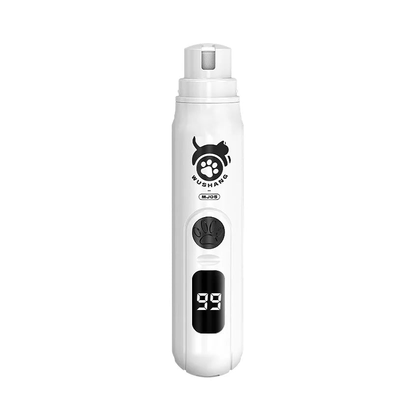 Dog Nail Grinder 3-Speed Low Vibration Electric Pet Nail Trimmer with Digital Display Rechargeable USB-C Cat Nail File