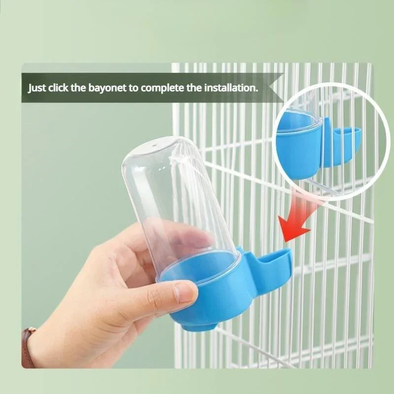 Hanging Pet Feeder for Squirrel Parrot, Automatic Bird Water Dispenser Food Box Cage Accessories Birds Supplies
