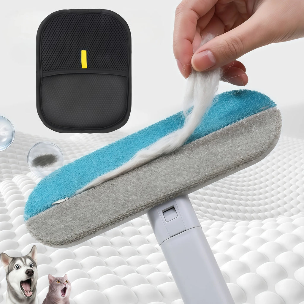 Ensemble d'outils d'épilation des animaux domestiques, gants réutilisables d'élimination statique, gants de toilettage double face pour chats, enlèvent les poils de chien pour tapis et canapés