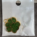 Personalized Glitter Gold Paw Print Pet ID Tag S - Custom Engraved Dog Cat Name Tag with Ring, Cute Collar Charm for Small Pets