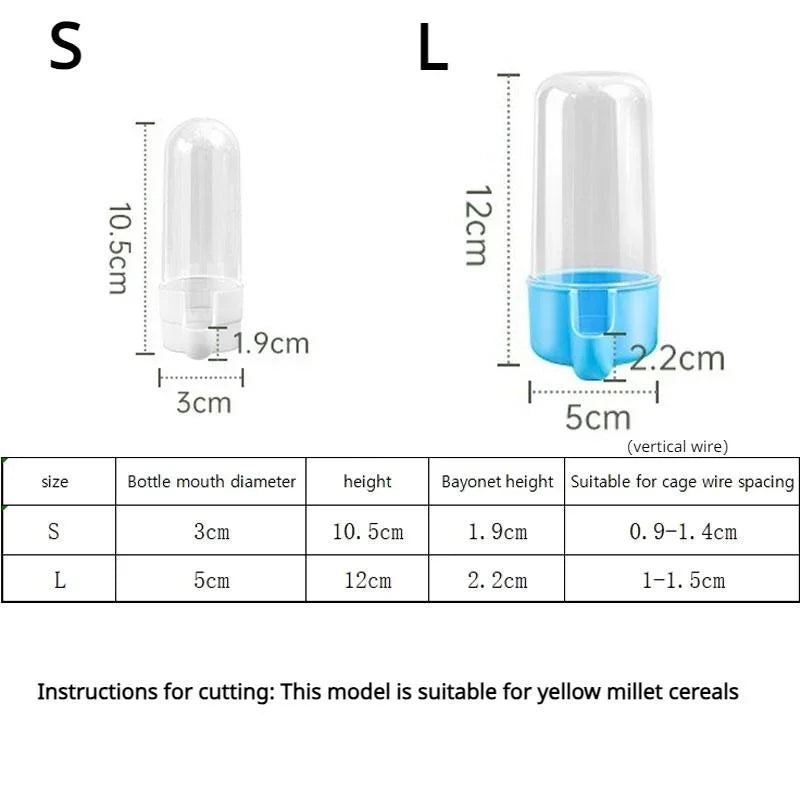Hanging Pet Feeder for Squirrel Parrot, Automatic Bird Water Dispenser Food Box Cage Accessories Birds Supplies