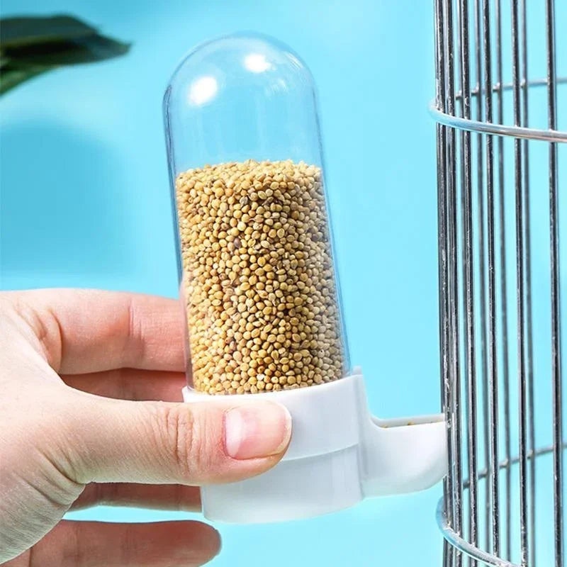Hanging Pet Feeder for Squirrel Parrot, Automatic Bird Water Dispenser Food Box Cage Accessories Birds Supplies