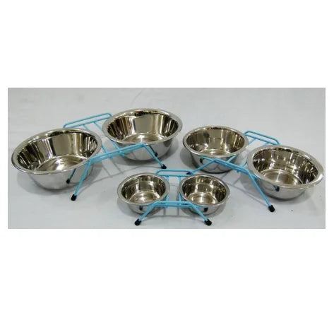 Classic AHO Stainless Steel Dog Bowl Set Adjustable Stand Customized Eco-Friendly Iron Bowls for Hotel Restaurant and Home Use