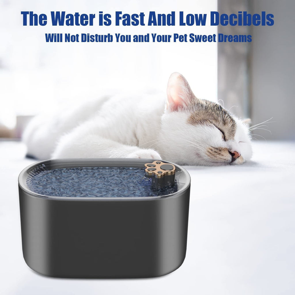 Fuente de agua automática de 3 litros para gatos y perros - Dispensador ultrasilencioso con filtro y luz LED